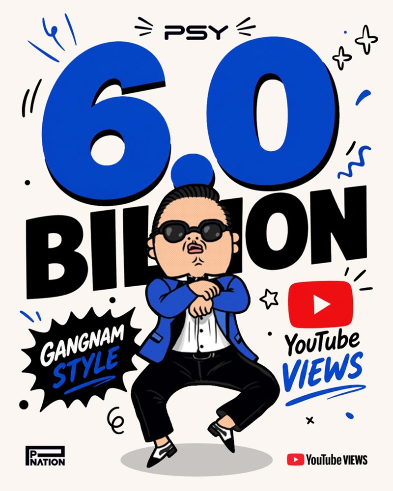 <b>싸이</b> ‘<b>강남스타일</b>’ MV <b>60억뷰</b> 돌파…K팝 최초 신화 또 썼다